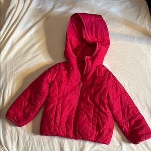 Baby Gap Red Puffer Jacket with Hood and Long Sleeves
